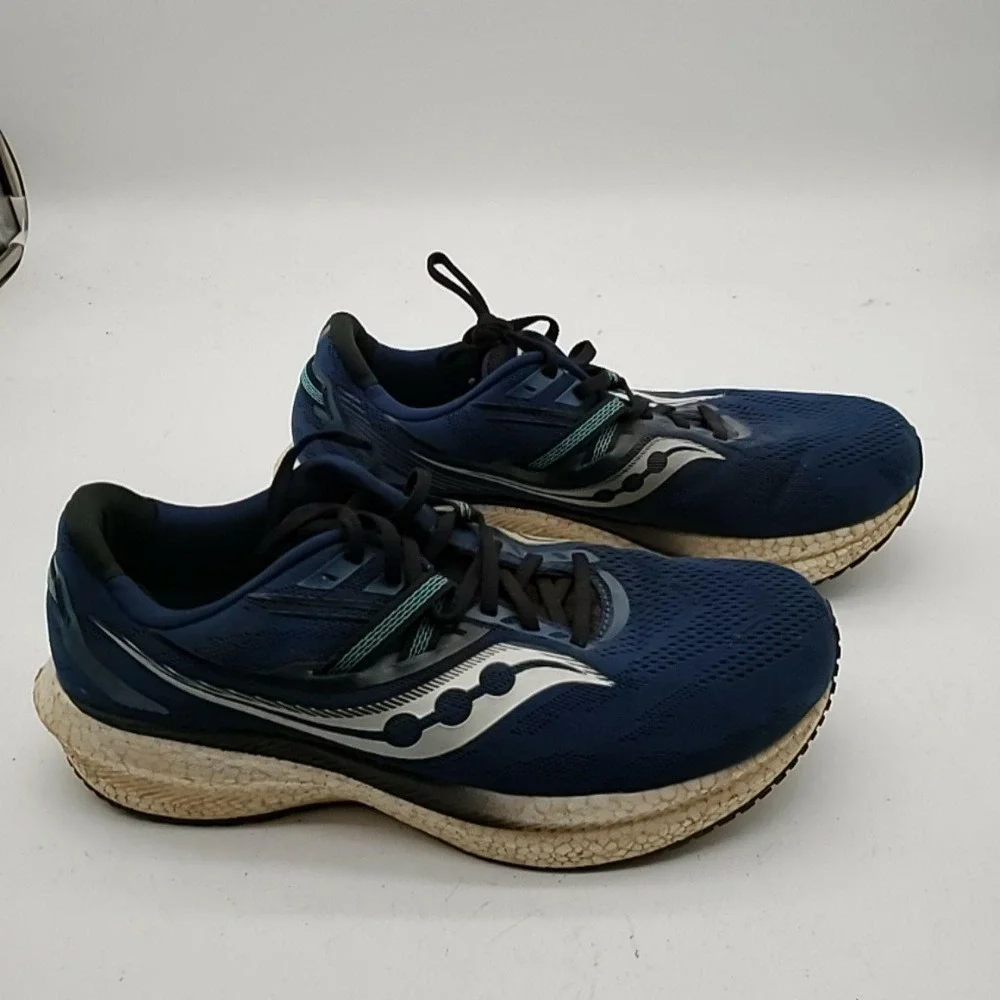 Saucony Running Shoes Mens Size 10.5 Blue Cushioned Running Sneakers S20760-21